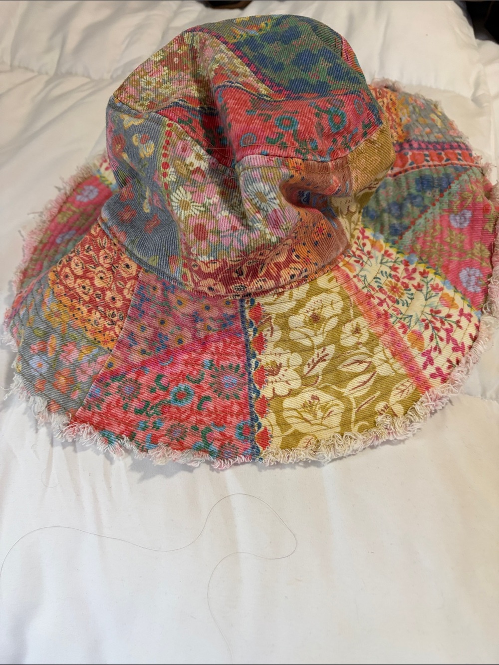 NATURAL LIFE Patchwork Floppy Sun Hat - Pink, Yellow, Green, Blue